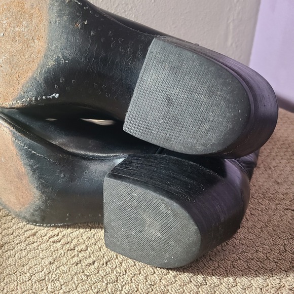 Lucchese Classics Handmade Black Goat Leather Cowboy Western Boots Mens Size 9.5 - Picture 13 of 14